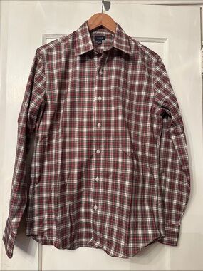 J. Crew Men's Plaid Slim Bowery Oxford Shirt in Medium